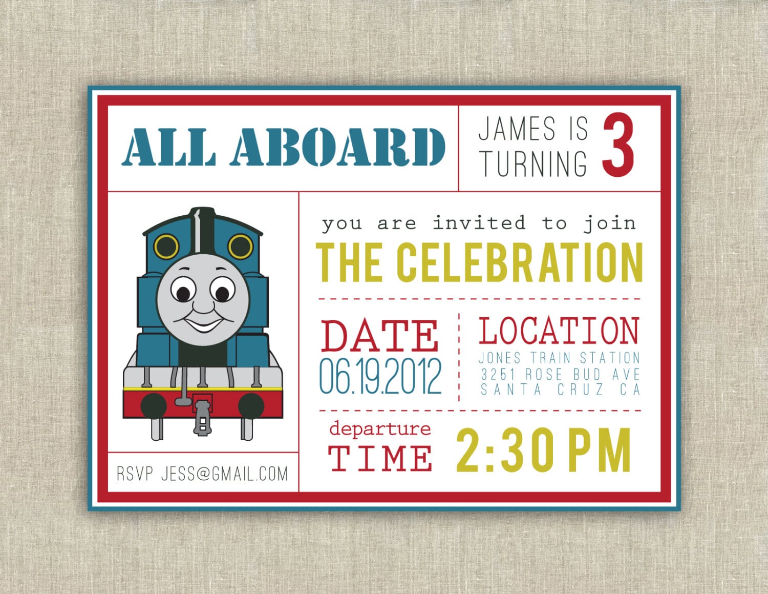 Thomas Birthday Invitations â Gangcraft Net